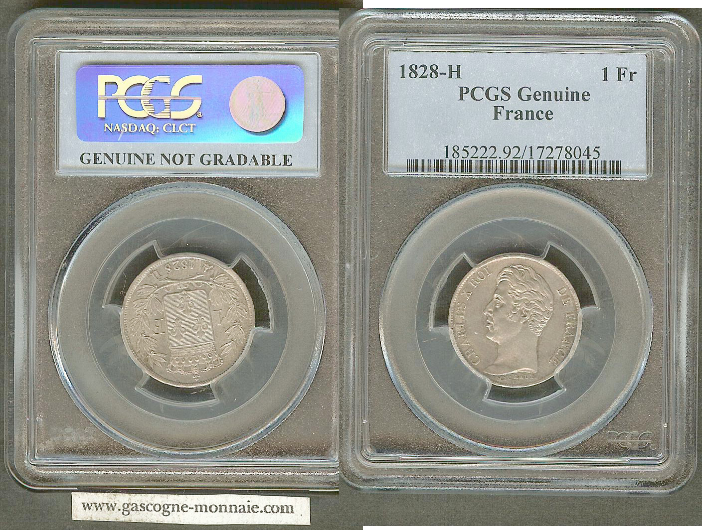 1 franc Charles X 1828H AU
